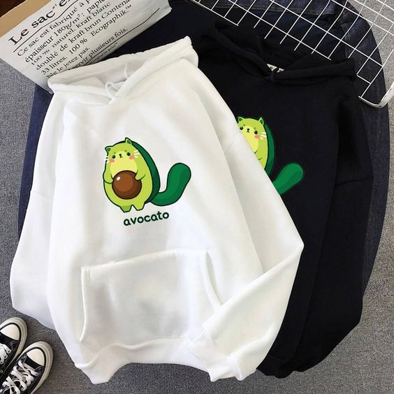 Avocado Print Oversize Hoodie Sweatshirt | Uniqistic.com