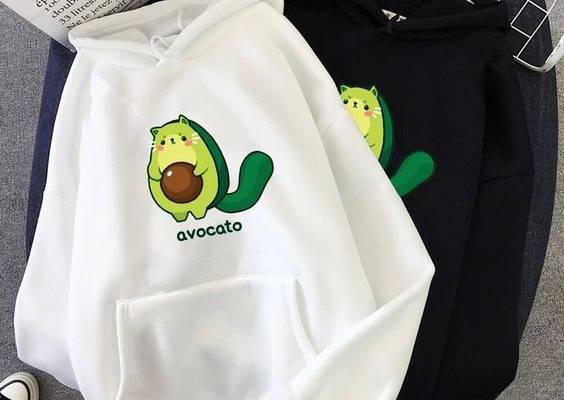 Avocado Print Oversize Hoodie Sweatshirt | Uniqistic.com