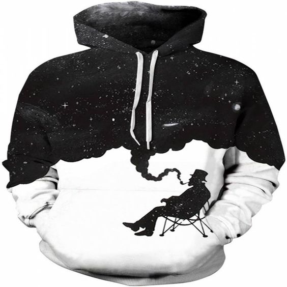 Smoking Thinker Galaxy 3D Hoodies Easy 30 day return policy