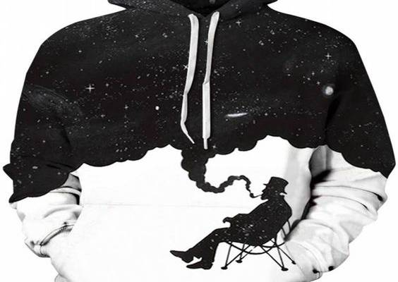 Smoking Thinker Galaxy 3D Hoodies Easy 30 day return policy