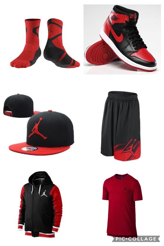 Red/Black Jordan Outfit