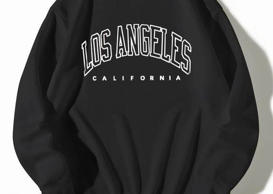 Black Casual  Long Sleeve Polyester Letter Pullovers  Slight Stretch Spring/Fall Women Sweatshirts