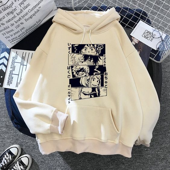 10.81€ 17% de DESCUENTO|Sudadera con capucha de My Hero Academia para hombre, ropa de calle con estampado de dibujos animados de Anime japonés, Boku No Hero Academia, Himiko Toga|Sudaderas con capucha y sudaderas|   – AliExpress