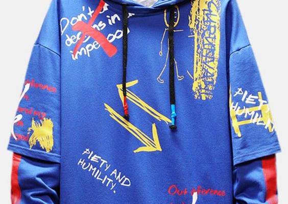 Cool Looking Mens Summer Winter Funny Cartoon Slogan Double Sleeve Cotton Drawstring Casual Hoodies Occasion: Casual, Outdoor Color: Black, Green, Blue, Yellow Size: S, M, L, XL, 2XL Pattern: Letter Print Collar: Hooded Material: Cotton Sleeves Length: Long Sleeve Thickness: Thick, Moderate Season: Winter Design Element: Print Fit Type: Regular Collection: Mensclo