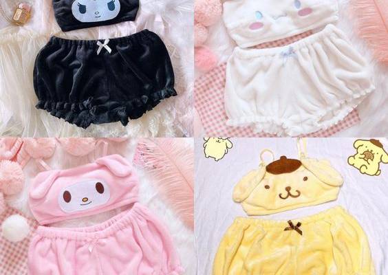 ﻿💗Material: Flannel and Suits no steel ring 💗1 Set = 1 Bandeau Bra   1 Shorts Product ID: BKM001 💗 Size Info (Manual measurement) 【The shorts are elastic