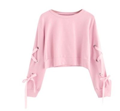 Kawaii Lace up Pink Pullover Sweatshirt · Shop Zola · Online Store Powered by Storenvy