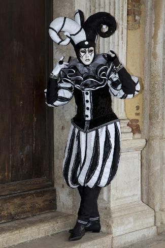 size: 24x16in Photographic Print: Venice, Italy. Mask and Costumes at Carnival by Darrell Gulin :
