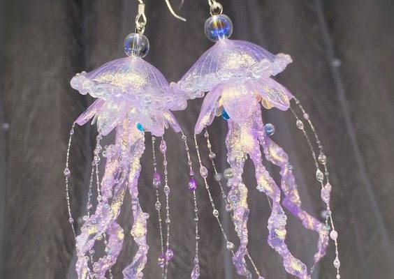 Fairy Jellyfish Earrings Long Earrings Handmade Ear Clips - Etsy