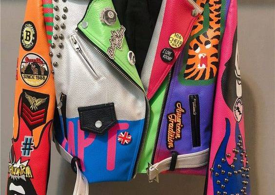 Closure Type: zipper Material: PU Decoration: Beading Decoration: Pockets Decoration: 3D Print Decoration: Spliced Style: Moto