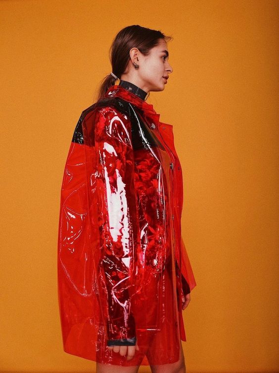 High Fashion Transparent Red/Smoked TPU Jacke. Wasserdichte – Etsy.de