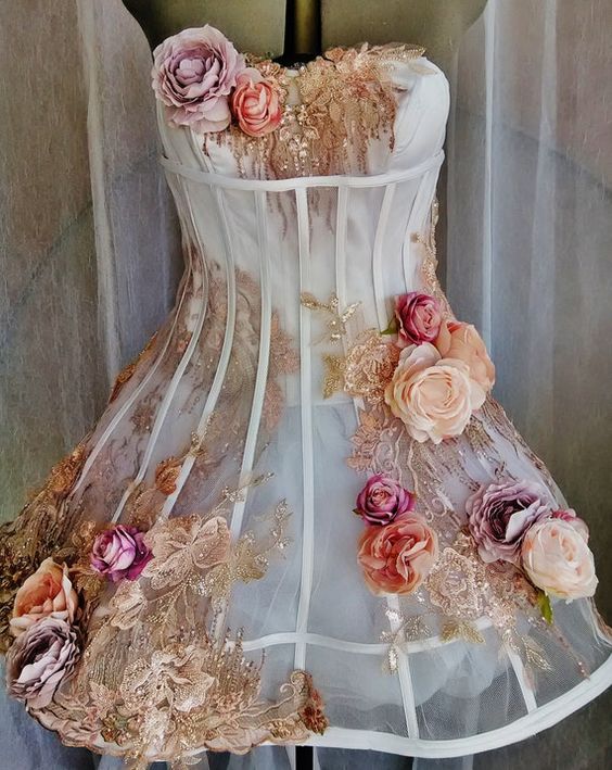 READY to SHIP CAGE Mini Wedding Dress 3D Roses Tulle – Etsy