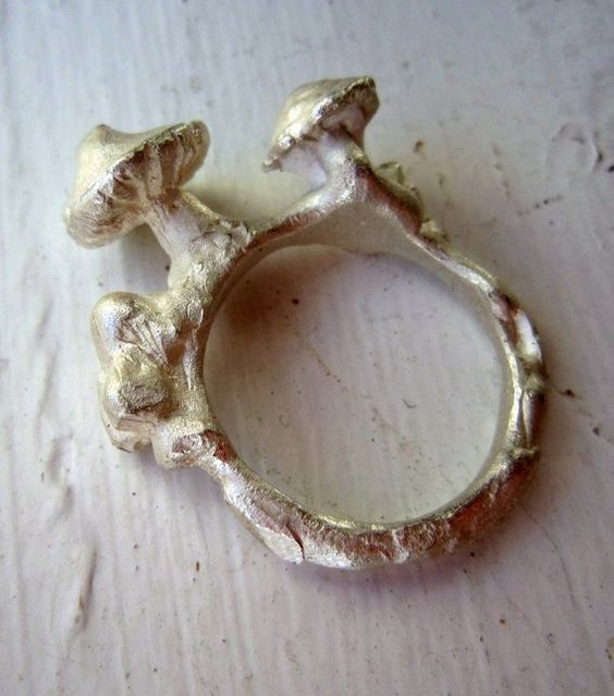 Limited collection of silver mushroom rings [2]