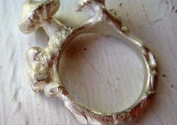 Limited collection of silver mushroom rings [2]