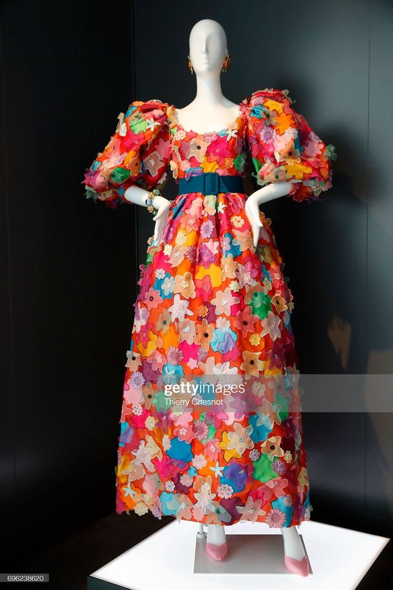 A dress is displayed during the exhibition “Hubert de Givenchy” at…