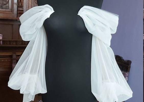 Removable Tulle Wedding Sleeves Puff Wedding Sleeves - Etsy