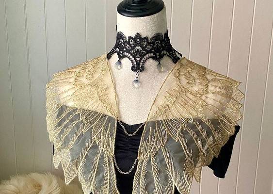 Sheer Wings Organza Lace Shoulder Piece Body Chain / Lace Vest - Etsy