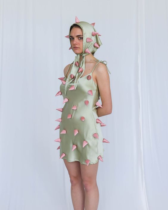 Green Silk Thorn Dress