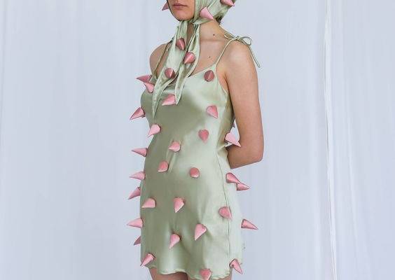 Green Silk Thorn Dress