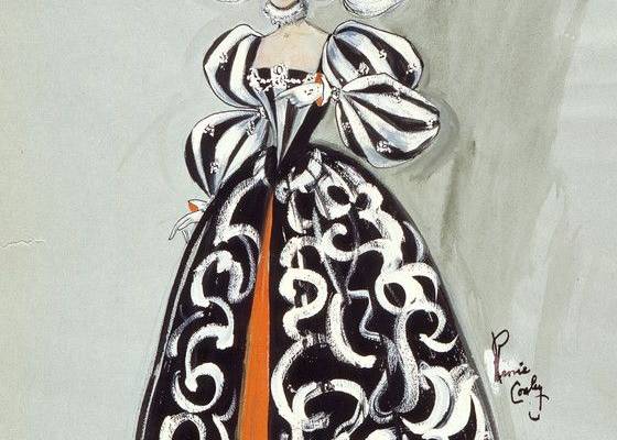 Costume Sketch of Mitzi Gaynor as Eva Tanguay in the 20th Century Fox Production, 'The I Don't Care Girl'