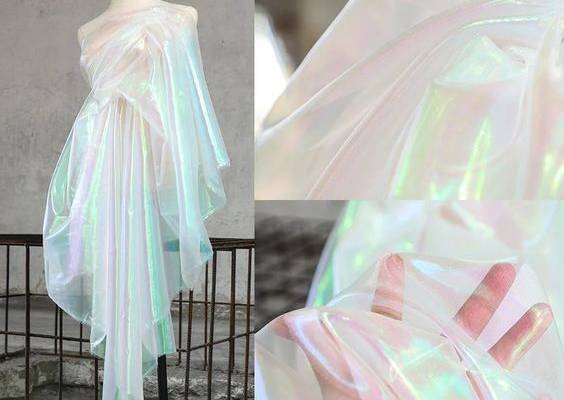 1 Yard Iridescent Holographic Gauze Fabricmagic Organza | Etsy