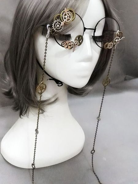 Lolita Vintage lunettes Steampunk engrenage cha