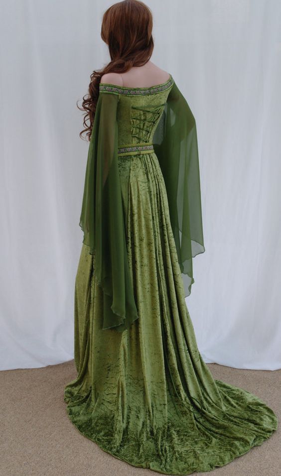 Elven dress Celtic wedding dress medieval dress by camelotcostumes