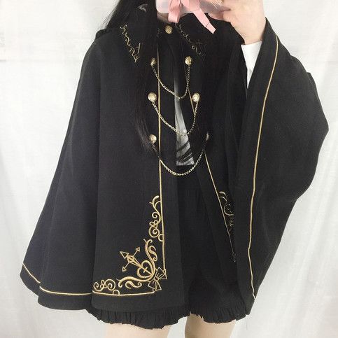 New Dark Earl Cross Embroidered Swallowtail Cape Coat sold by Harajuku fashion on Storenvy