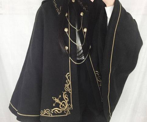 New Dark Earl Cross Embroidered Swallowtail Cape Coat sold by Harajuku fashion on Storenvy