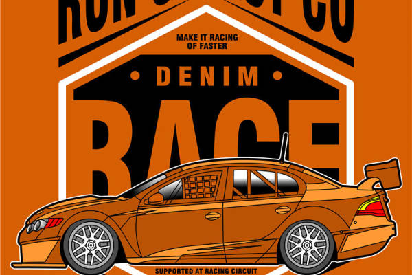 字母朋克风汽车数码印花花型素材