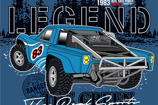 字母朋克风汽车数码印花花型素材