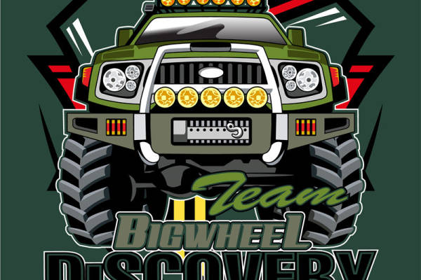 字母朋克风汽车数码印花花型素材