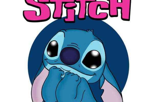 卡通史迪仔印花图案服装裁片T恤卫衣烫图印花花型素材