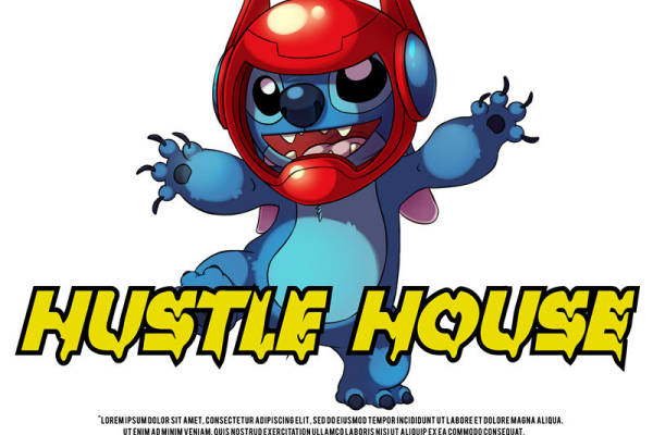 卡通史迪仔印花图案服装裁片T恤卫衣烫图印花花型素材