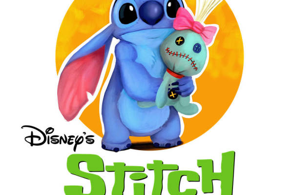 卡通史迪仔印花图案服装裁片T恤卫衣烫图印花花型素材