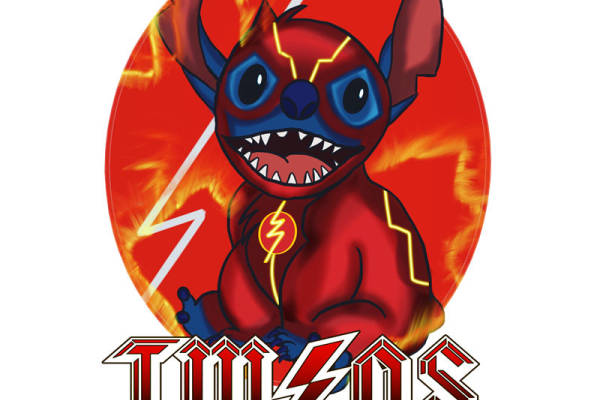 卡通史迪仔印花图案服装裁片T恤卫衣烫图印花花型素材