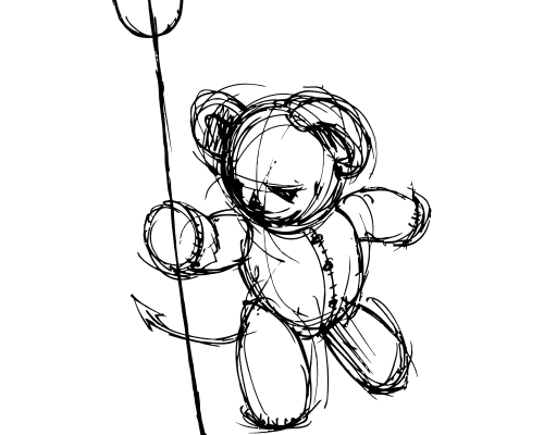 卡通熊印花图案服装裁片T恤卫衣烫图印花花型素材