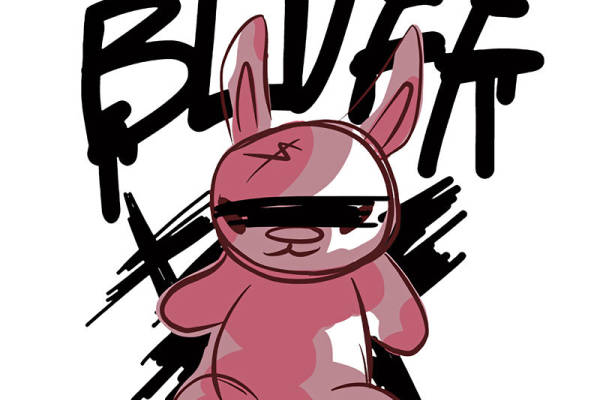 卡通暴兔子印花图案服装裁片T恤卫衣烫图印花花型素材