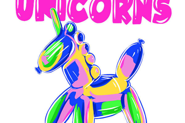 卡通彩虹马印花图案服装裁片T恤卫衣烫图印花花型素材