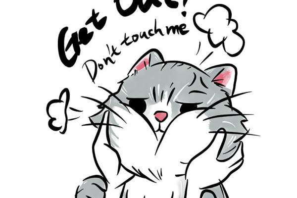 卡通猫印花图案服装裁片T恤卫衣烫图印花花型素材