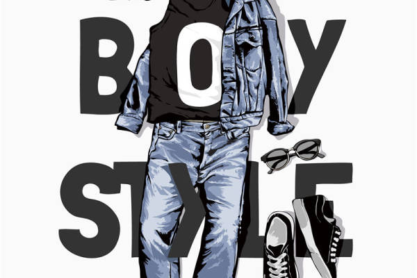 字母印花图案服装裁片T恤卫衣烫图印花花型素材