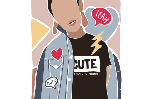 卡通人物字母印花图案服装裁片T恤卫衣烫图印花花型素材