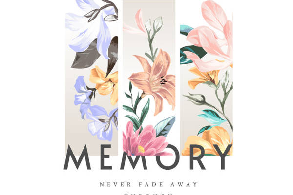 植物花朵字母印花图案服装裁片T恤卫衣烫图印花花型素材