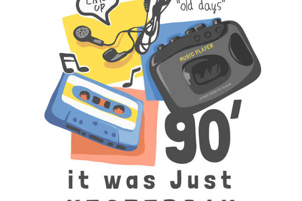 磁带机字母印花图案服装裁片T恤卫衣烫图印花花型素材