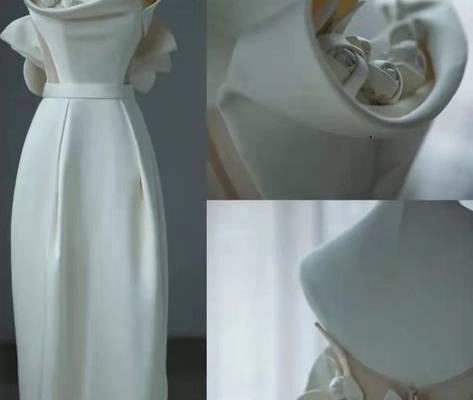 Unique Ankle Length Wedding Dress