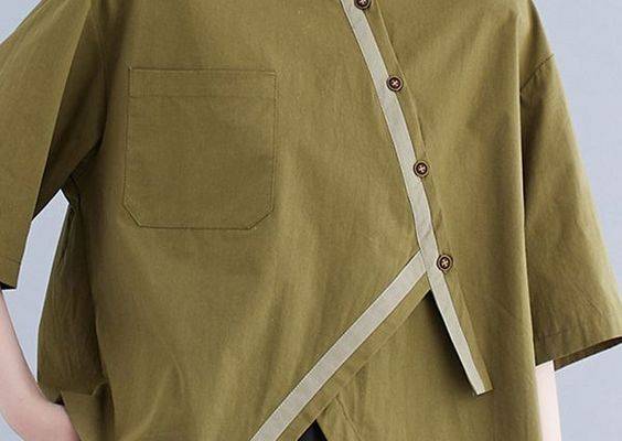 SkuCY-!118720MaterialPolyester , >70%Cotton StyleLoose , Irregular clipping , Half Sleeves NecklineLapel OccasionCasual , Original Creation , Leisure Fashion SeasonsSummer TypeBlouses