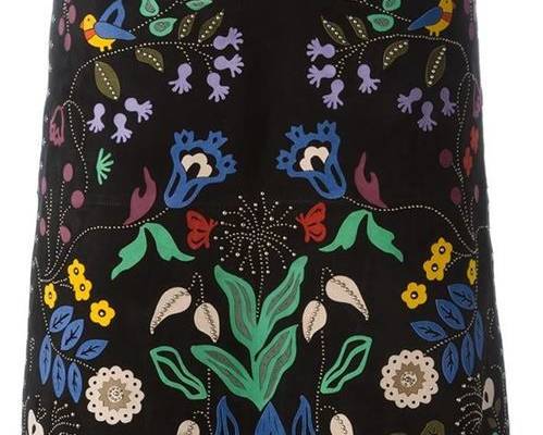 Valentino floral appliqué skirt