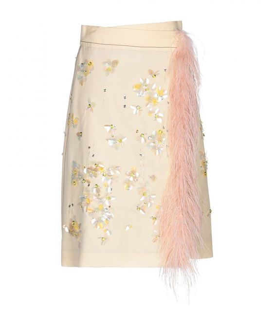 Prada Womens Skirt WoMens Ivory Silk – Size 10