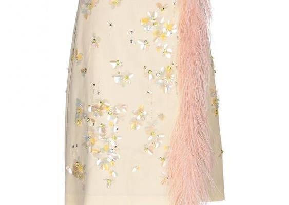 Prada Womens Skirt WoMens Ivory Silk - Size 10