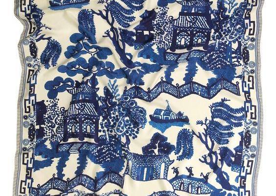 100% silk, 100% hand screen printed and a whole 100cm x 100cm of print, this silk scarf oozes luxury whether you wear it knotted around your neck, as a headscarf or fastened around the handle of your favourite handbag.