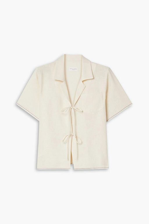 Havana Tie-detailed Cotton Shirt